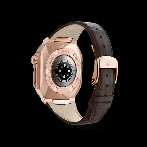 Apple Watch Case - ROL45 -  Rose Gold / Brown